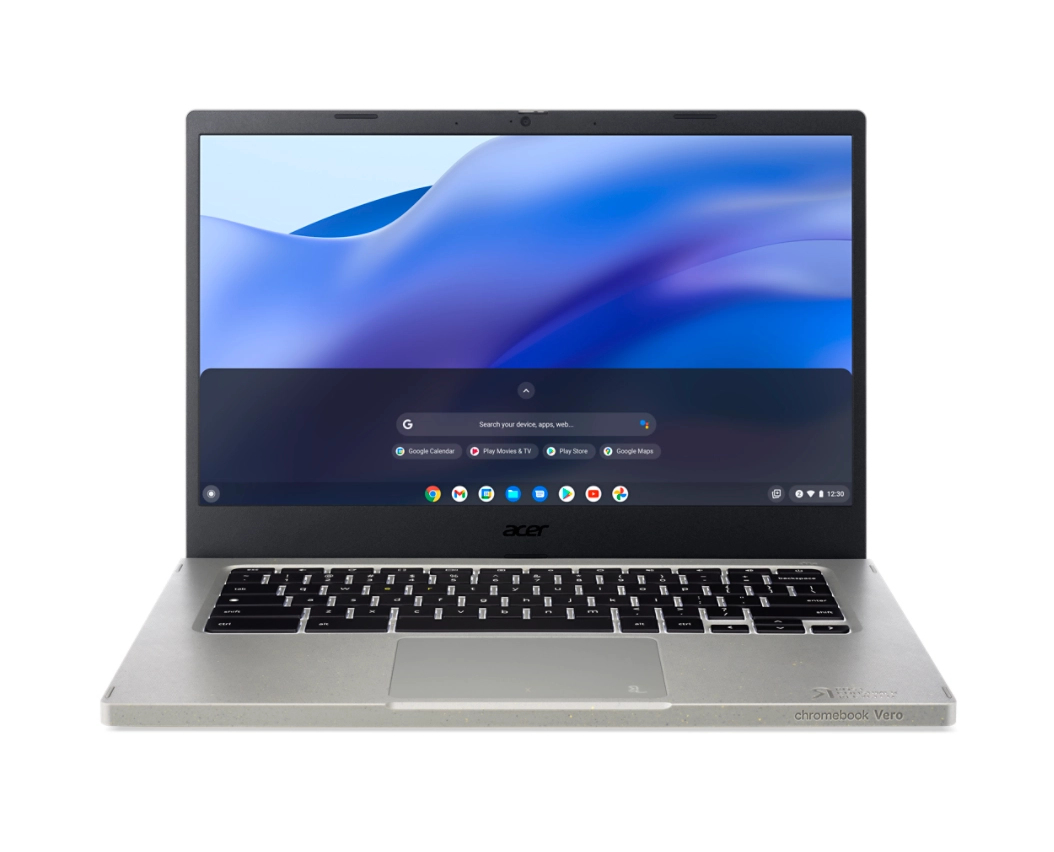 Acer Chromebook Vero 514 CBV514-1H-5579 Intel® Core™ i5 i5-1235U 35,6 cm (14") Full HD 8 GB LPDDR4x-SDRAM 256 GB SSD Wi-Fi 6E (802.11ax) ChromeOS Grijs afbeelding