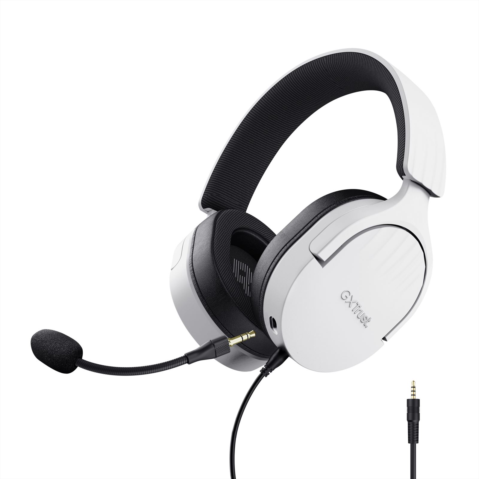 Trust GXT 489W FAYZO Headset Bedraad Hoofdband Gamen Zwart, Wit afbeelding