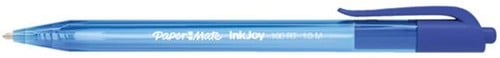 Balpen Paper Mate Inkjoy 100RT medium blauw valuepack 80+20 gratis