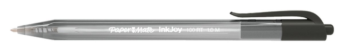 Paper Mate Inkjoy Balpen 100RT zwart medium 80+20 gratis