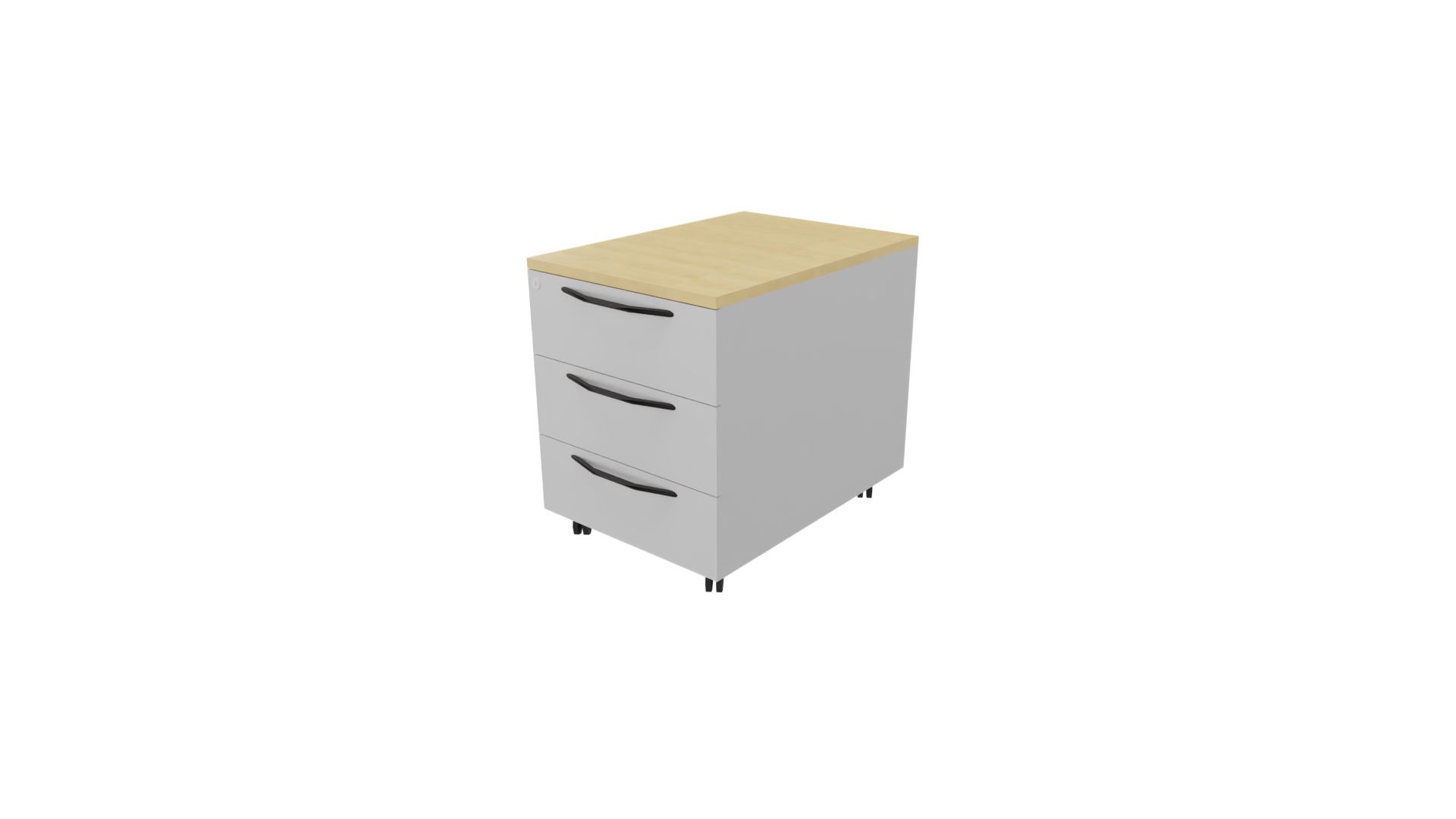 Verrijdbaar ladenblok 11511 - 44 x 60 x 58 cm. - Alu - Beuken afbeelding
