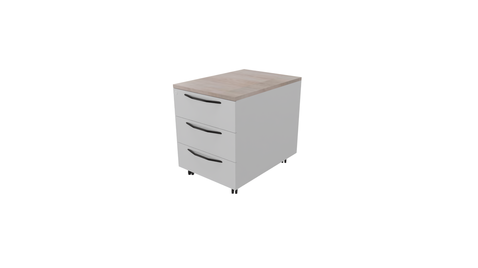 Verrijdbaar ladenblok 11511 - 44 x 60 x 58 cm. - Alu - Eiken Robson afbeelding