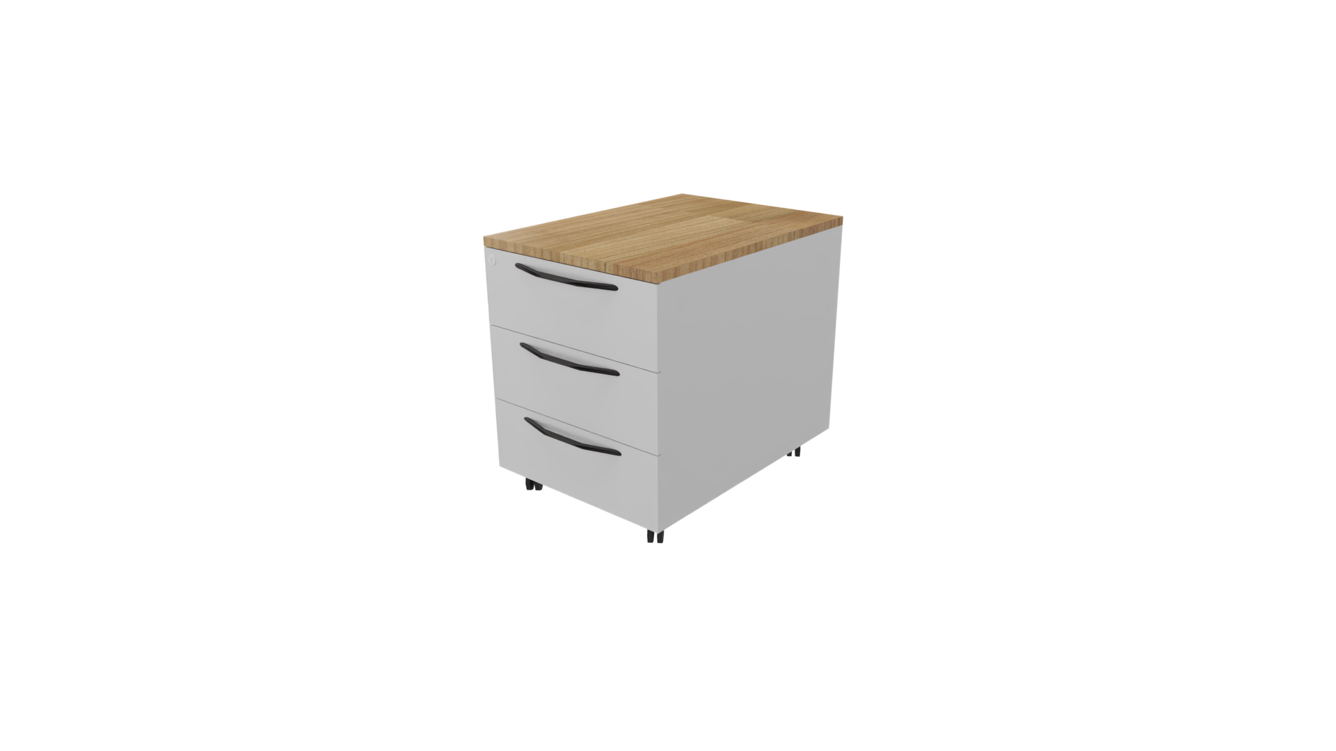 Verrijdbaar ladenblok 11511 - 44 x 60 x 58 cm. - Alu - Toscaans noten afbeelding
