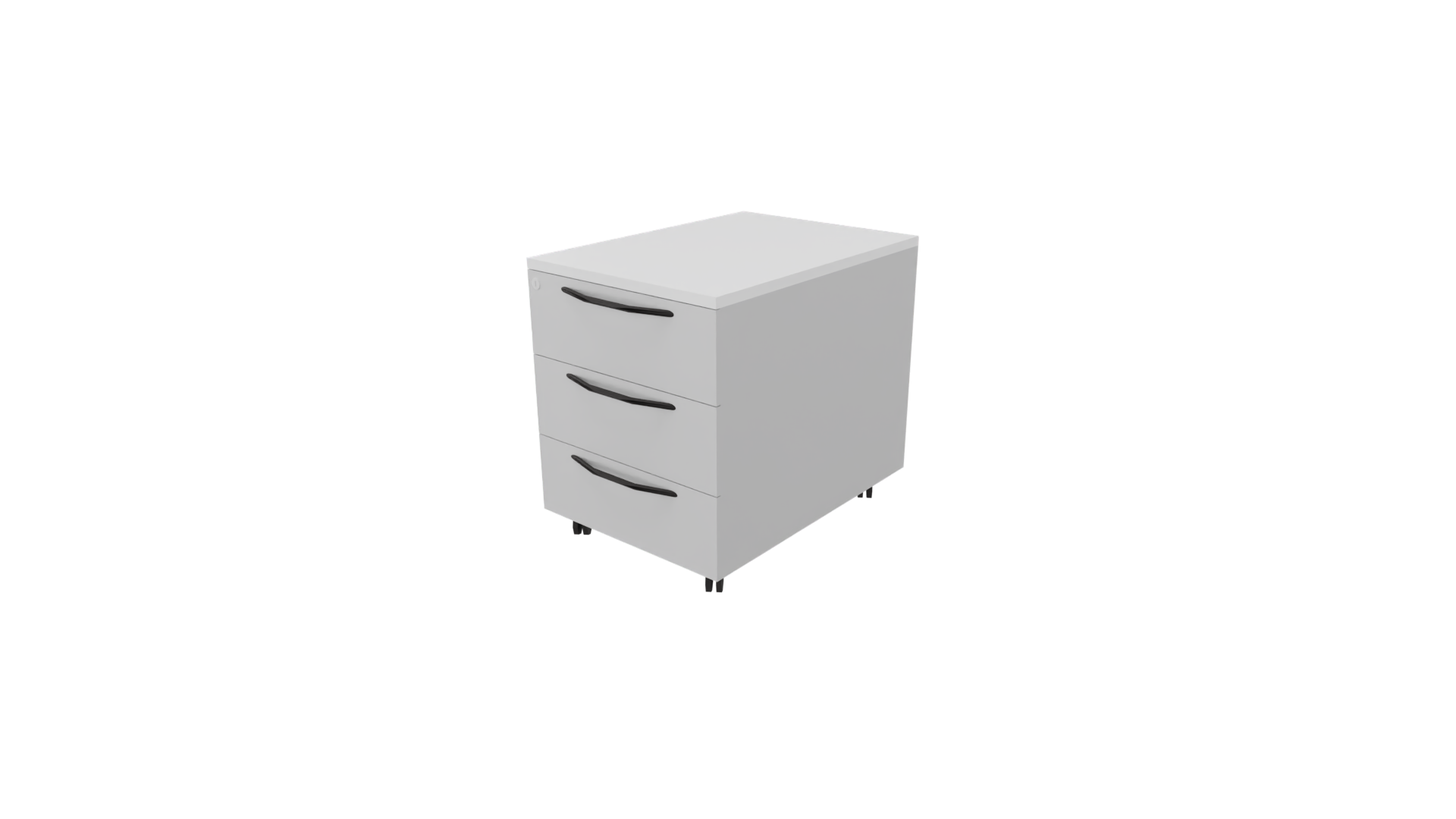 Verrijdbaar ladenblok 11511 - 44 x 60 x 58 cm. - Alu - Wit afbeelding