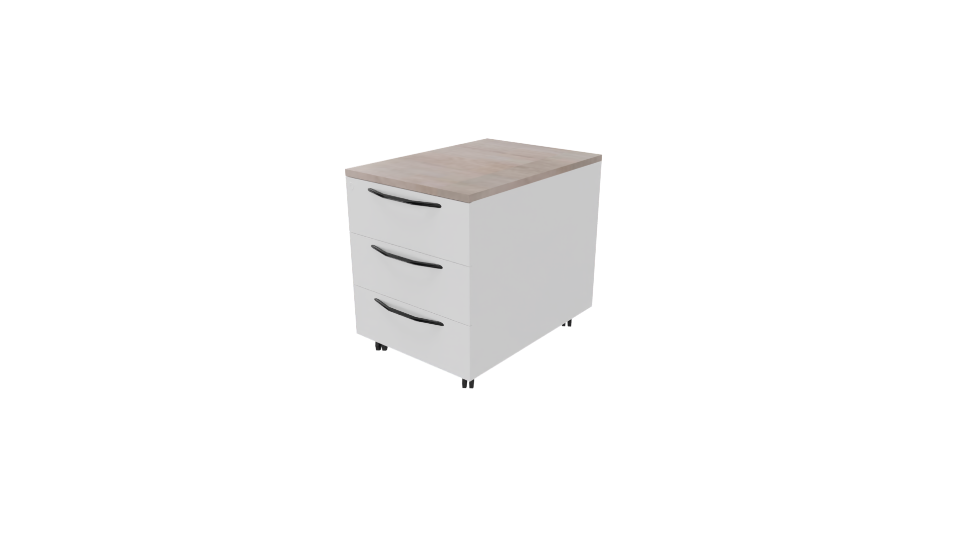 Verrijdbaar ladenblok 11511 - 44 x 60 x 58 cm. - Wit - Eiken Robson afbeelding
