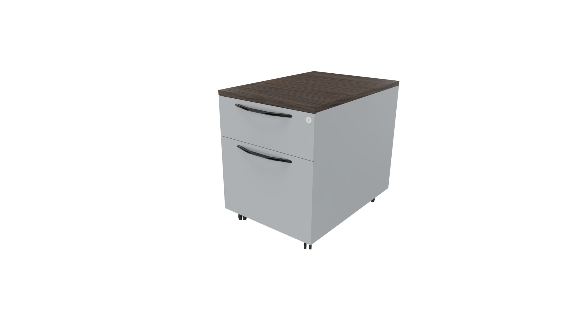 Verrijdbaar ladenblok 11611 - 44 x 60 x 58 cm. - Alu - Eiken donker afbeelding