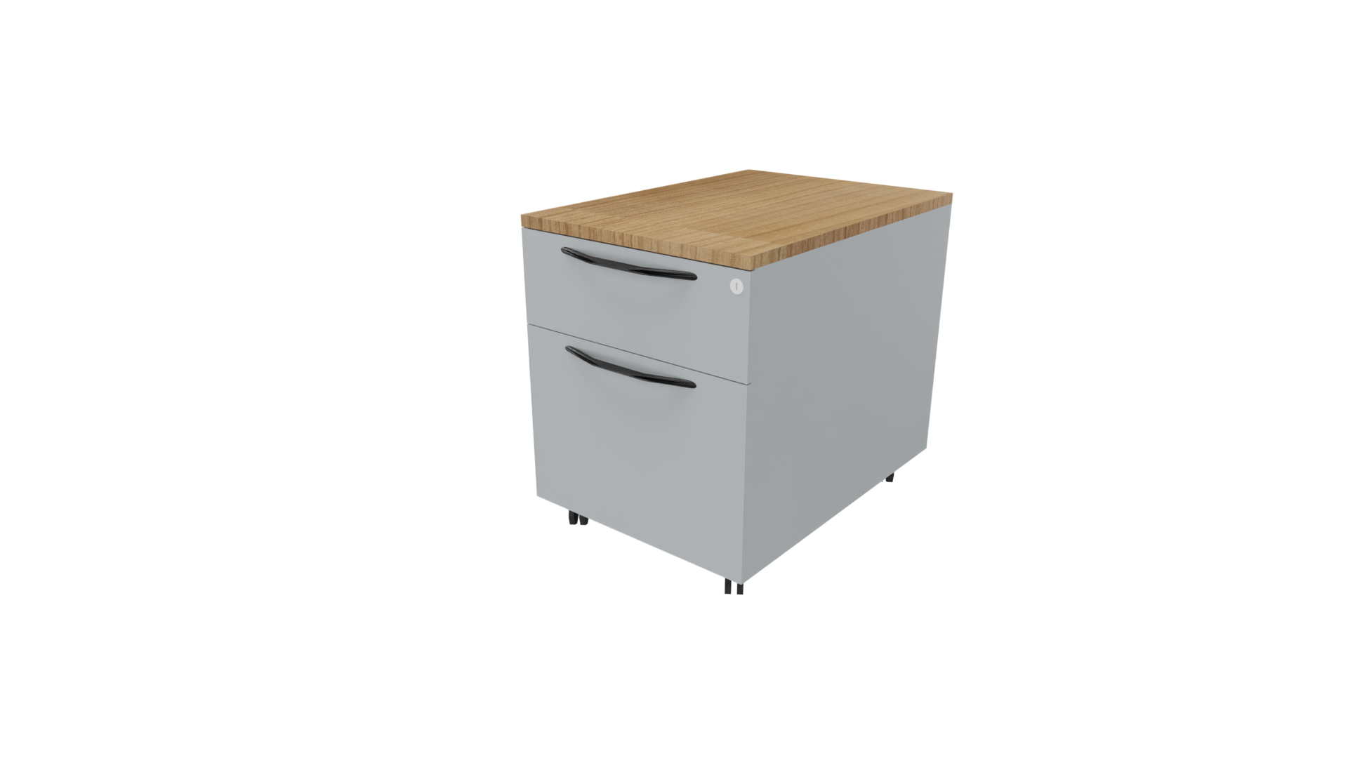 Verrijdbaar ladenblok 11611 - 44 x 60 x 58 cm. - Alu - Toscaans noten afbeelding