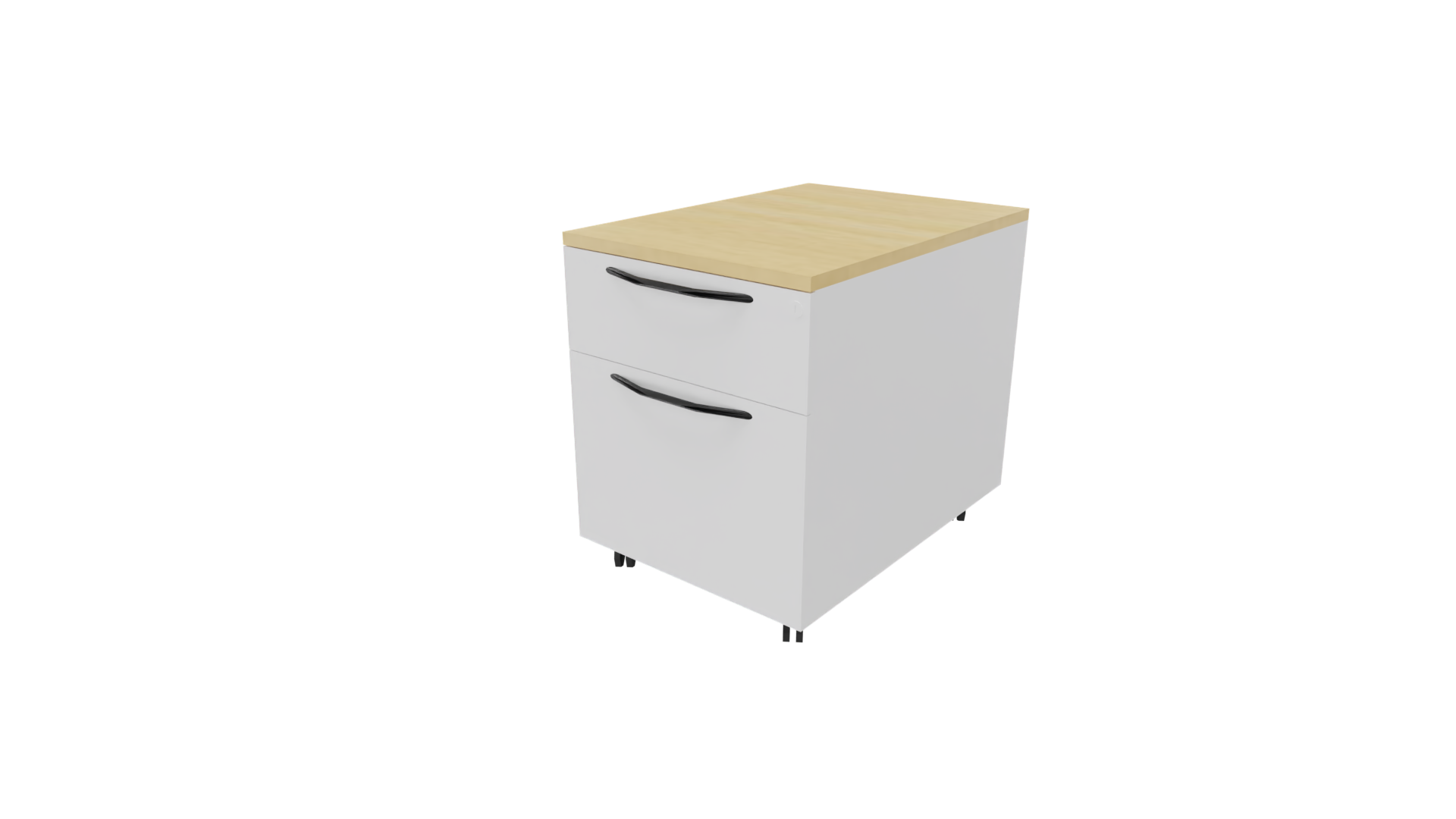 Verrijdbaar ladenblok 11611 - 44 x 60 x 58 cm. - Wit - Beuken afbeelding