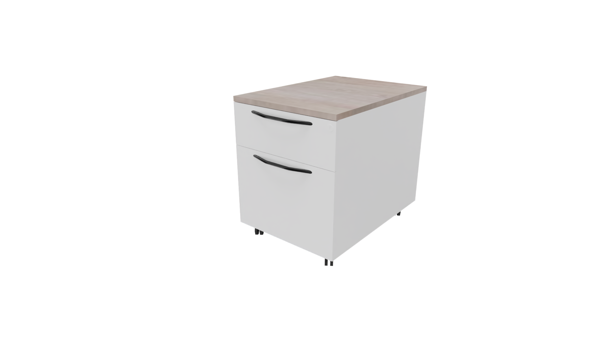 Verrijdbaar ladenblok 11611 - 44 x 60 x 58 cm. - Wit - Eiken Robson afbeelding