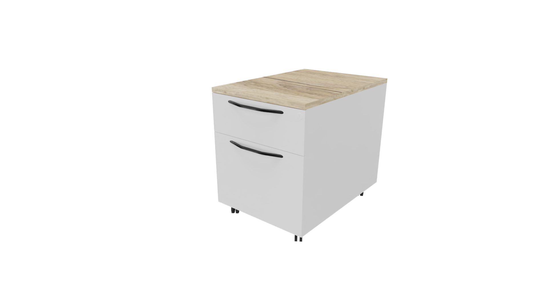 Verrijdbaar ladenblok 11611 - 44 x 60 x 58 cm. - Wit - Eiken YT49a afbeelding