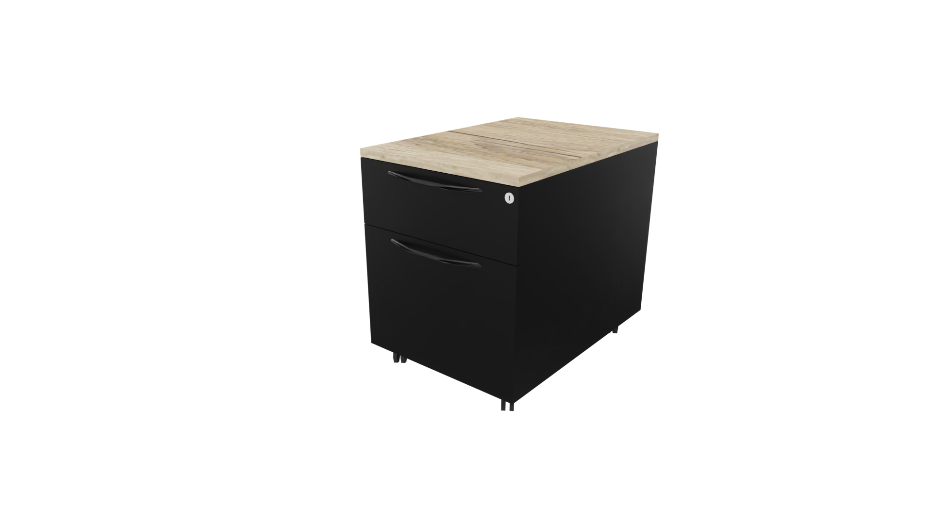 Verrijdbaar ladenblok 11611 - 44 x 60 x 58 cm. - Zwart - Eiken YT49a afbeelding