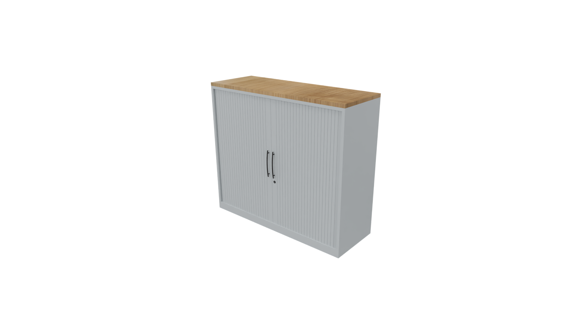 Roldeurkast 11811 - 100 x 120 x 43 cm. - Alu - Toscaans noten afbeelding