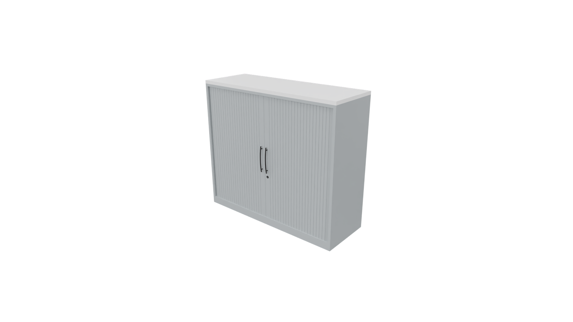 Roldeurkast 11811 - 100 x 120 x 43 cm. - Alu - Wit afbeelding