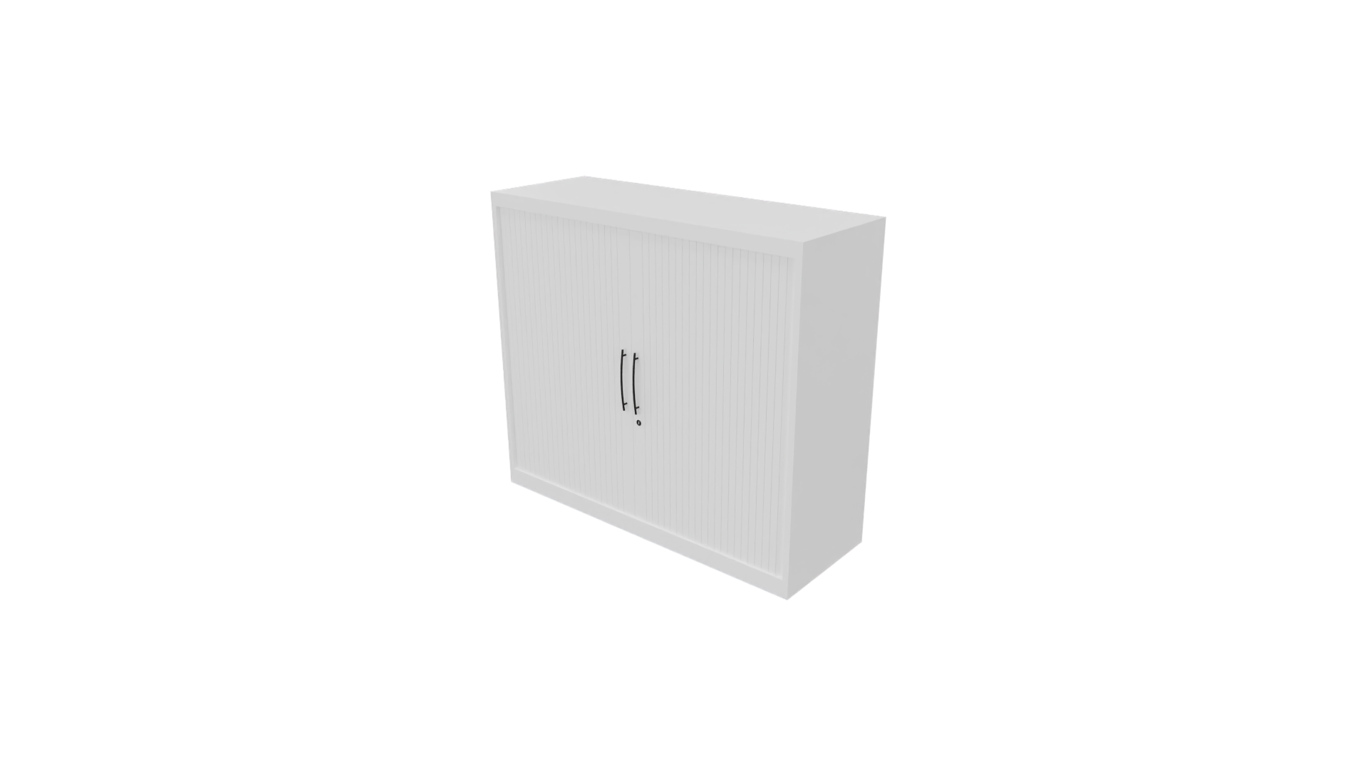 Roldeurkast 11811 - 100 x 120 x 43 cm. - Wit - Wit afbeelding