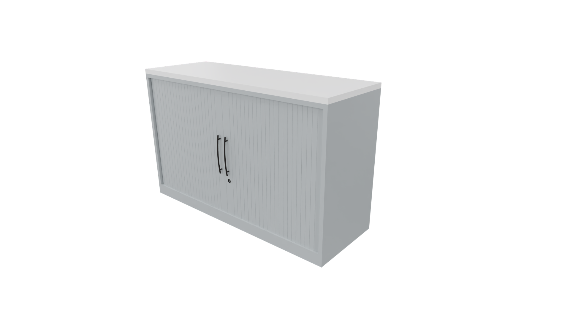 Roldeurkast 11711 - 72 x 120 x 43 cm. - Alu - Wit afbeelding