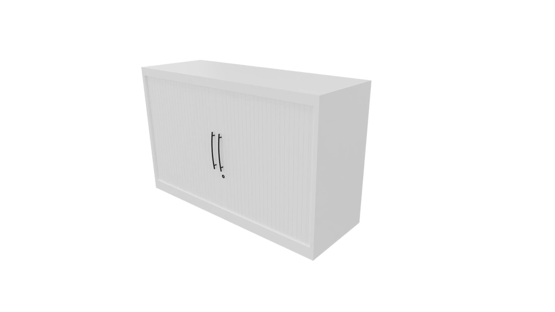 Roldeurkast 11711 - 72 x 120 x 43 cm. - Wit - Wit afbeelding