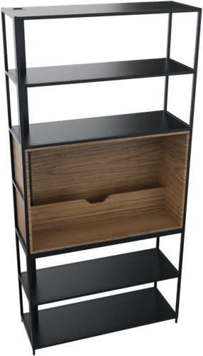 Kastelement 23201 - 244 x 119 x 43 cm. - Zwart - Eiken YT60A