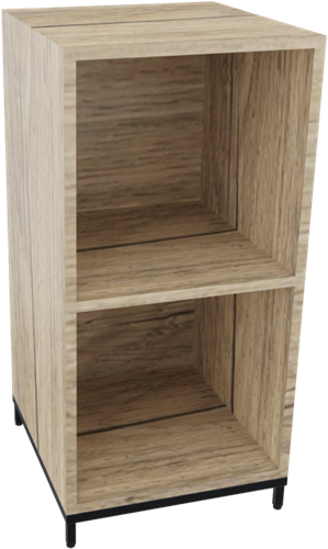 Kastelement 23501 - 40 x 85 x 43 cm. - Zwart - Eiken YT49a