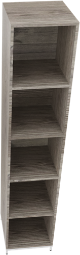 Kastelement 23601 - 40 x 204 x 43 cm. - Wit - Eiken YT63A