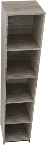 Kastelement 23601 - 40 x 204 x 43 cm. - Zwart - Eiken YT63A