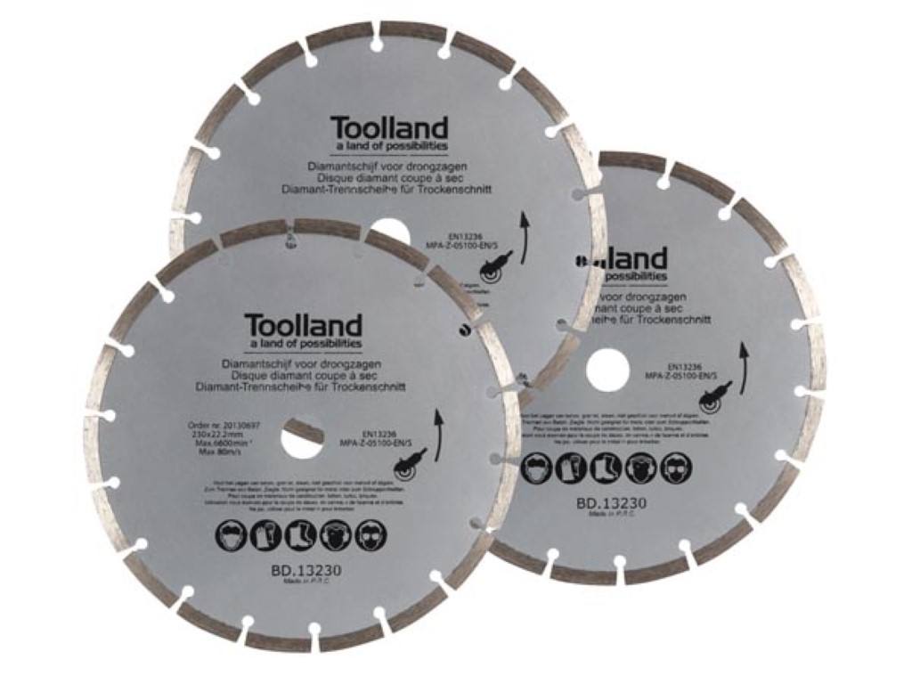 DIAMANTSCHIJF SET - 230 mm - GESEGMENTEERD - 3 STUKS afbeelding