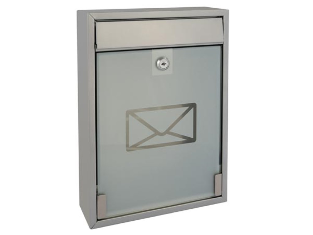 BRIEVENBUS - MILAAN - ZILVER - 36 x 26 x 8 cm afbeelding