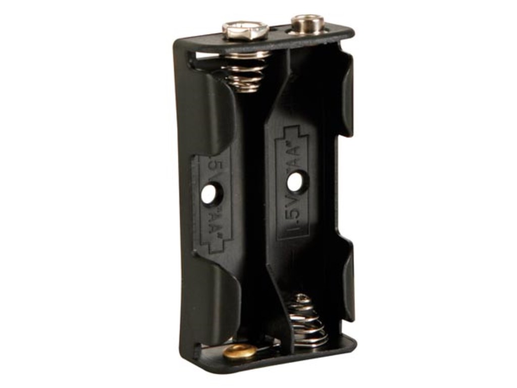 BATTERIJHOUDER VOOR 2 x AA-CEL (VOOR BATTERIJCLIPS) afbeelding
