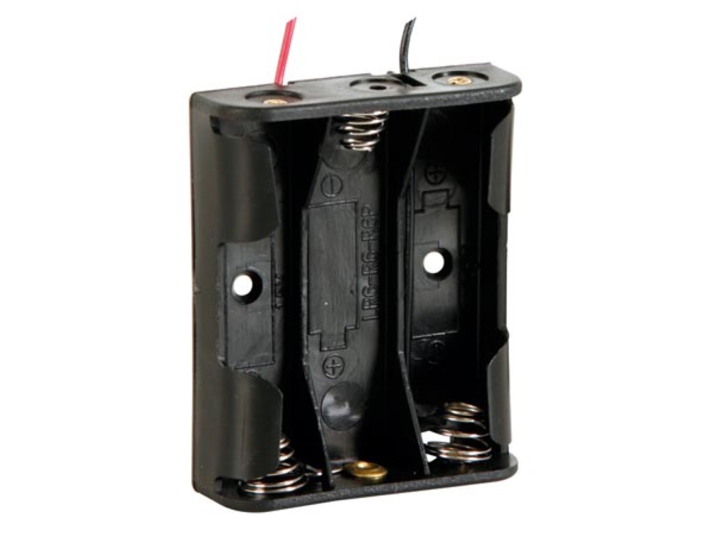 BATTERIJHOUDER VOOR 3 x AA-CEL (MET DRADEN) afbeelding