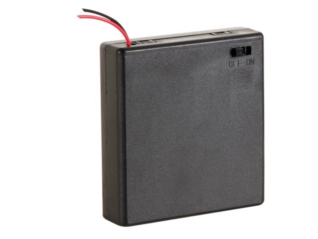 BATTERIJHOUDER VOOR 4 x AA-CEL (MET DRADEN) afbeelding