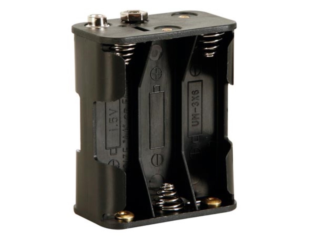 BATTERIJHOUDER VOOR 6 x AA-CEL (VOOR BATTERIJCLIPS) afbeelding