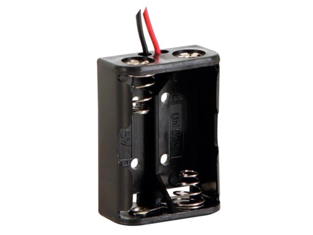 BATTERIJHOUDER VOOR 2 x N-CEL (MET DRADEN) afbeelding