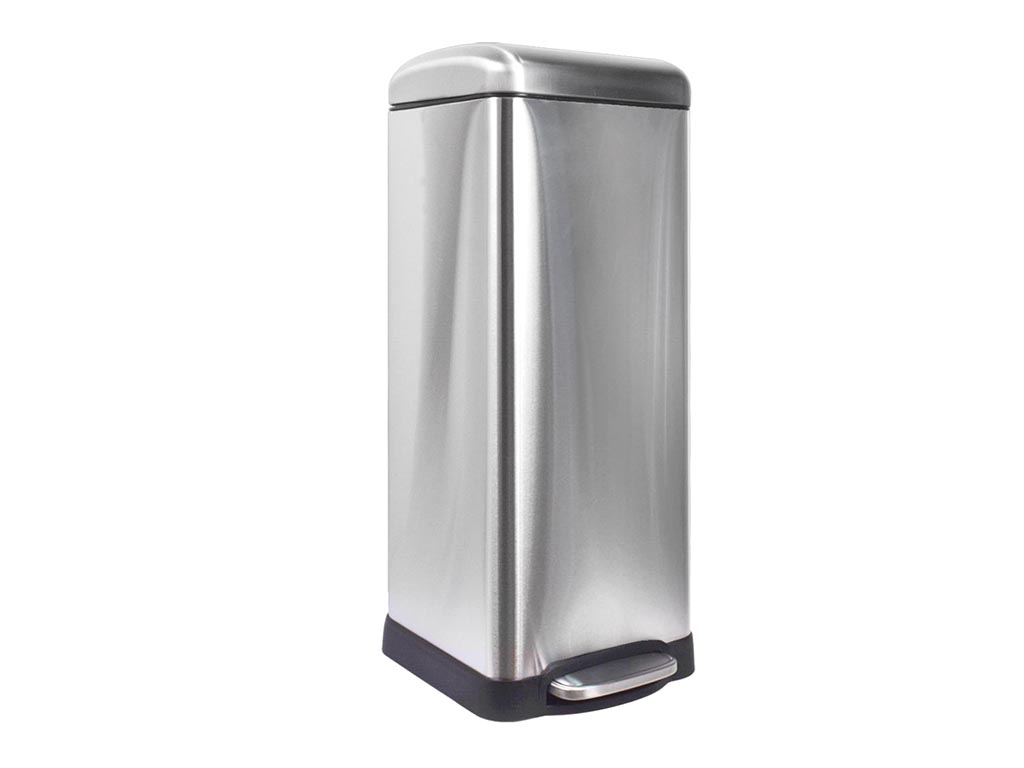 Velleman Urban afvalbak 30 l Vierkant Metalen borstel