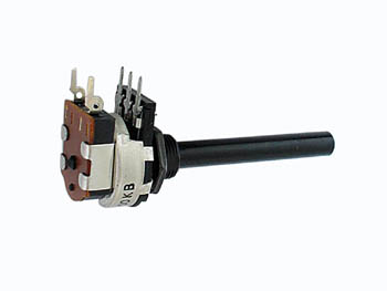 POTMETER MONO LOG 100K WITH SWITCH afbeelding