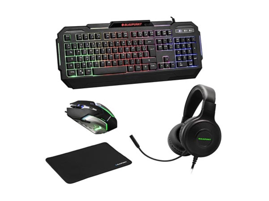 Velleman 4-DELIGE GAMING SET MET MUIS TOETSENBORD BLUETOOTH-KOPTELEFOON MUISMAT