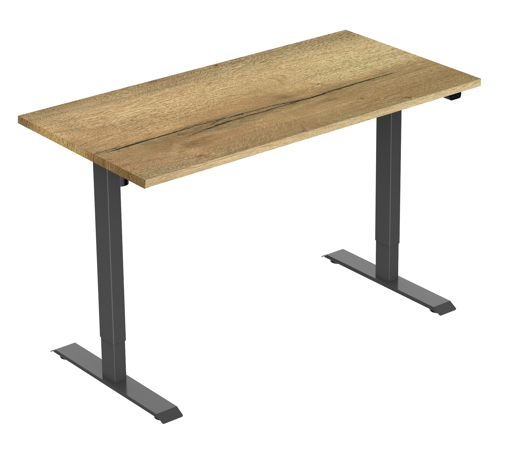 Elektrisch verstelbaar zit-sta bureau Tsherysh Black Natural 100 x 80 afbeelding