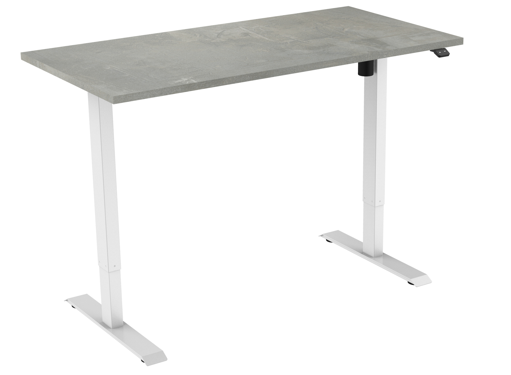 Elektrisch verstelbaar zit-sta bureau Tsherysh White Oxyd 100 x 80 afbeelding