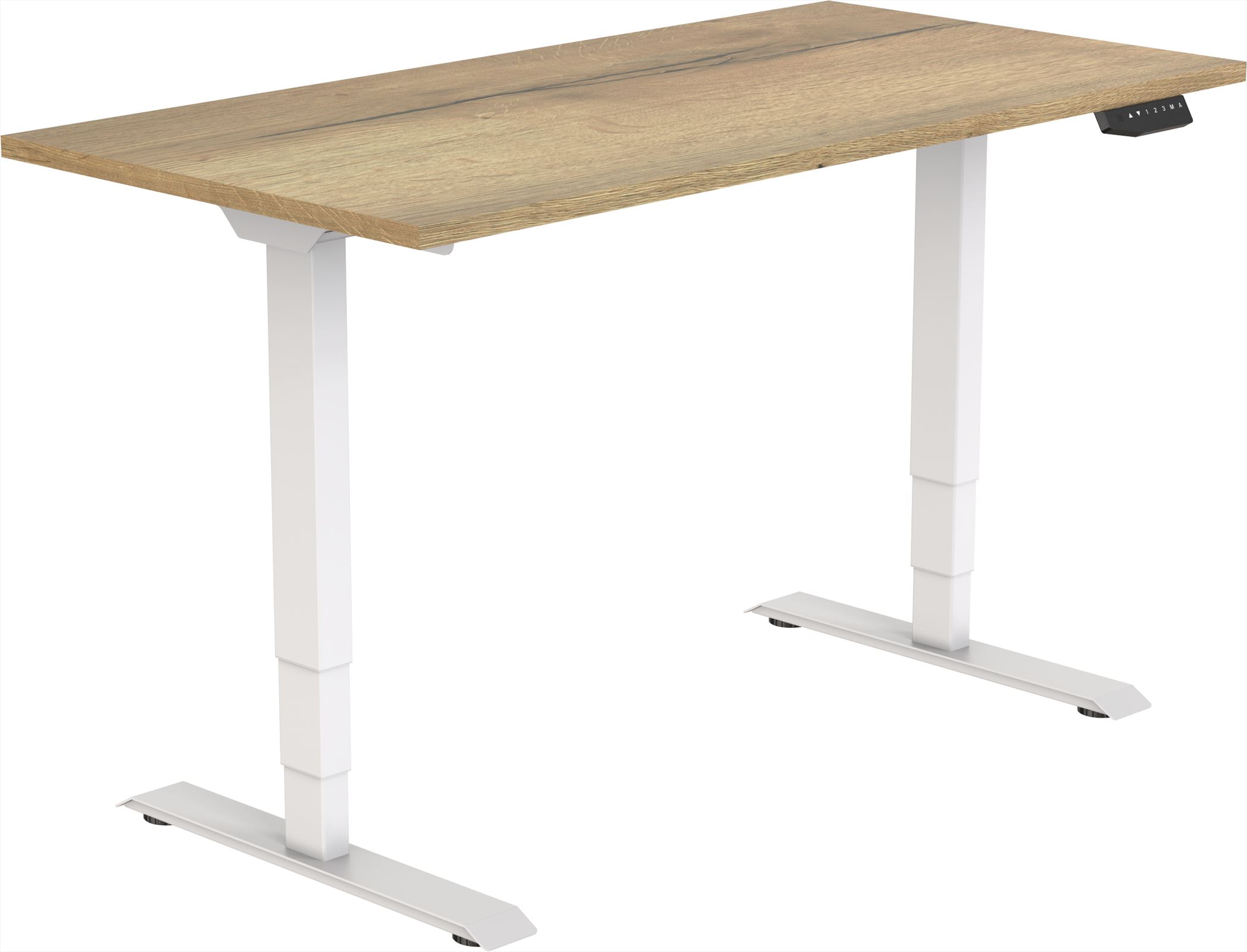 Elektrisch Zit-Sta Bureau Tsherysh White Natural 120 x 80 afbeelding