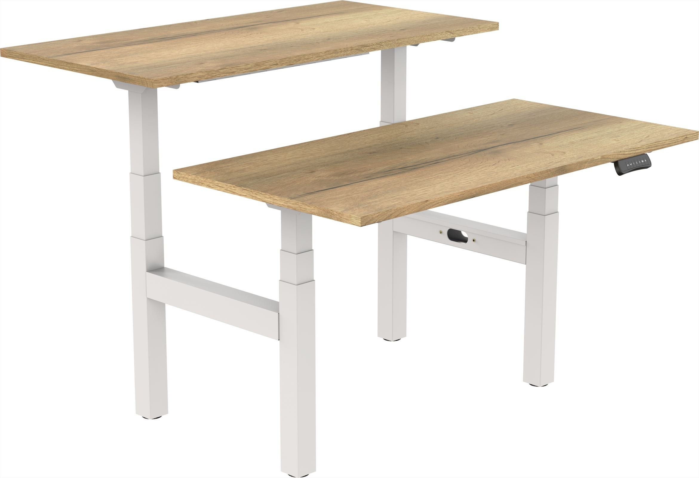 Elektrisch verstelbaar zit-sta bureau Tsherysh Bench White Naturel 140 x 80 afbeelding
