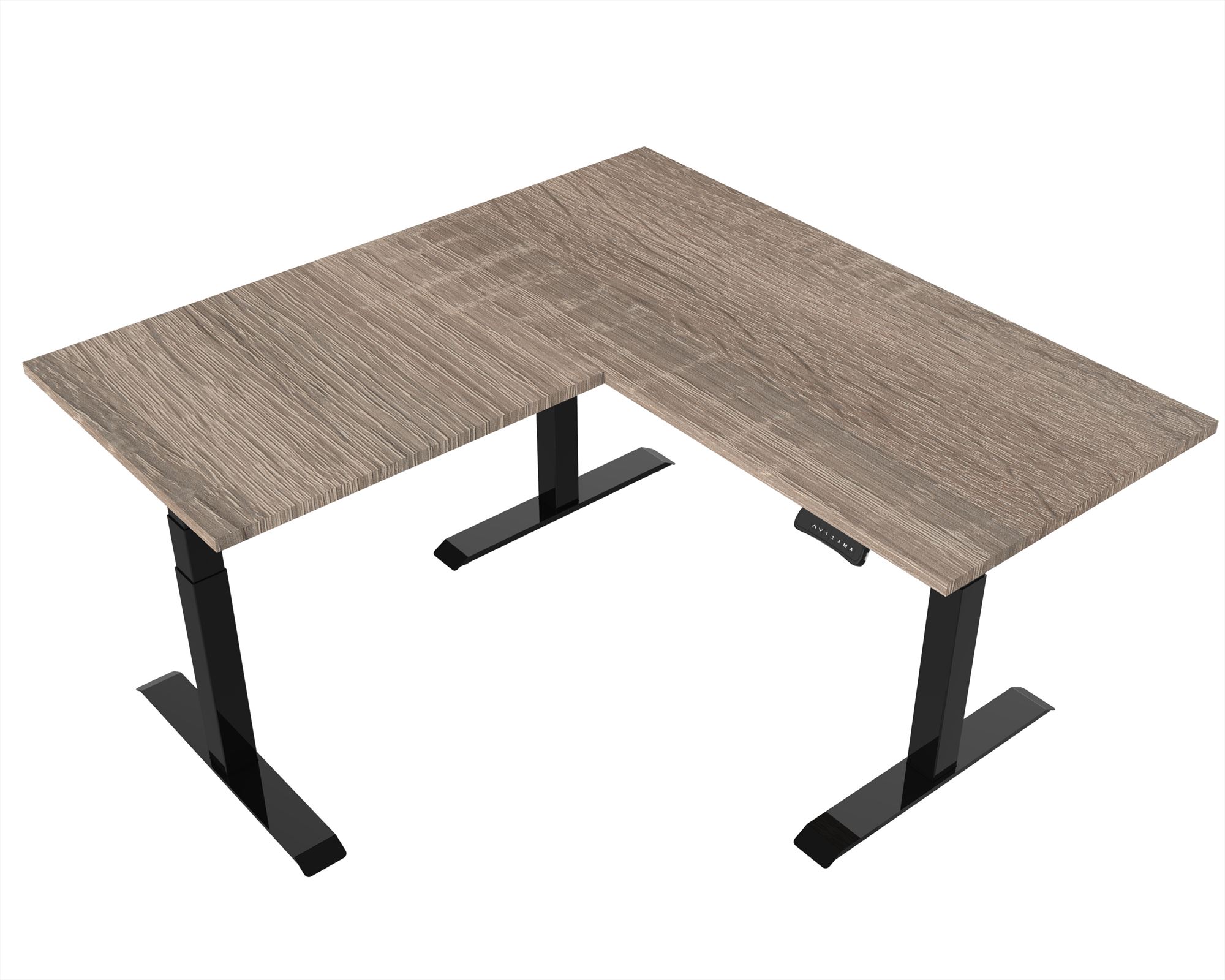 Elektrisch verstelbaar zit-sta bureau Tsherysh Hoek Black Robson 180 x 160 afbeelding