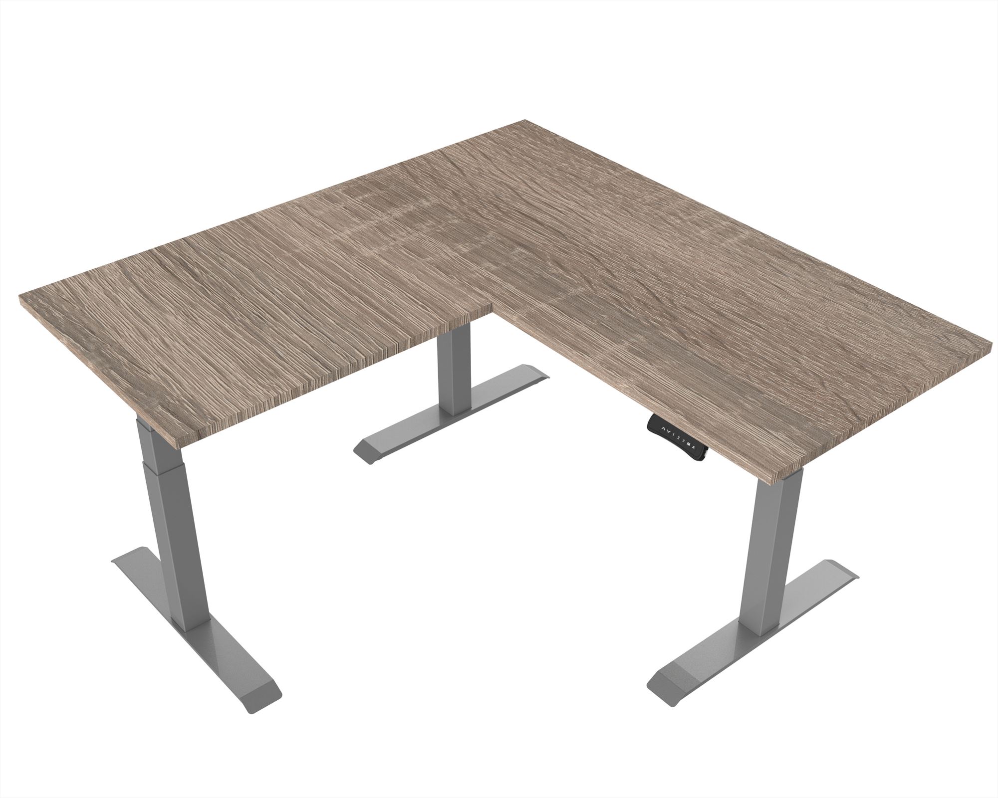 Elektrisch verstelbaar zit-sta bureau Tsherysh Hoek Gray Robson 180 x 160 afbeelding