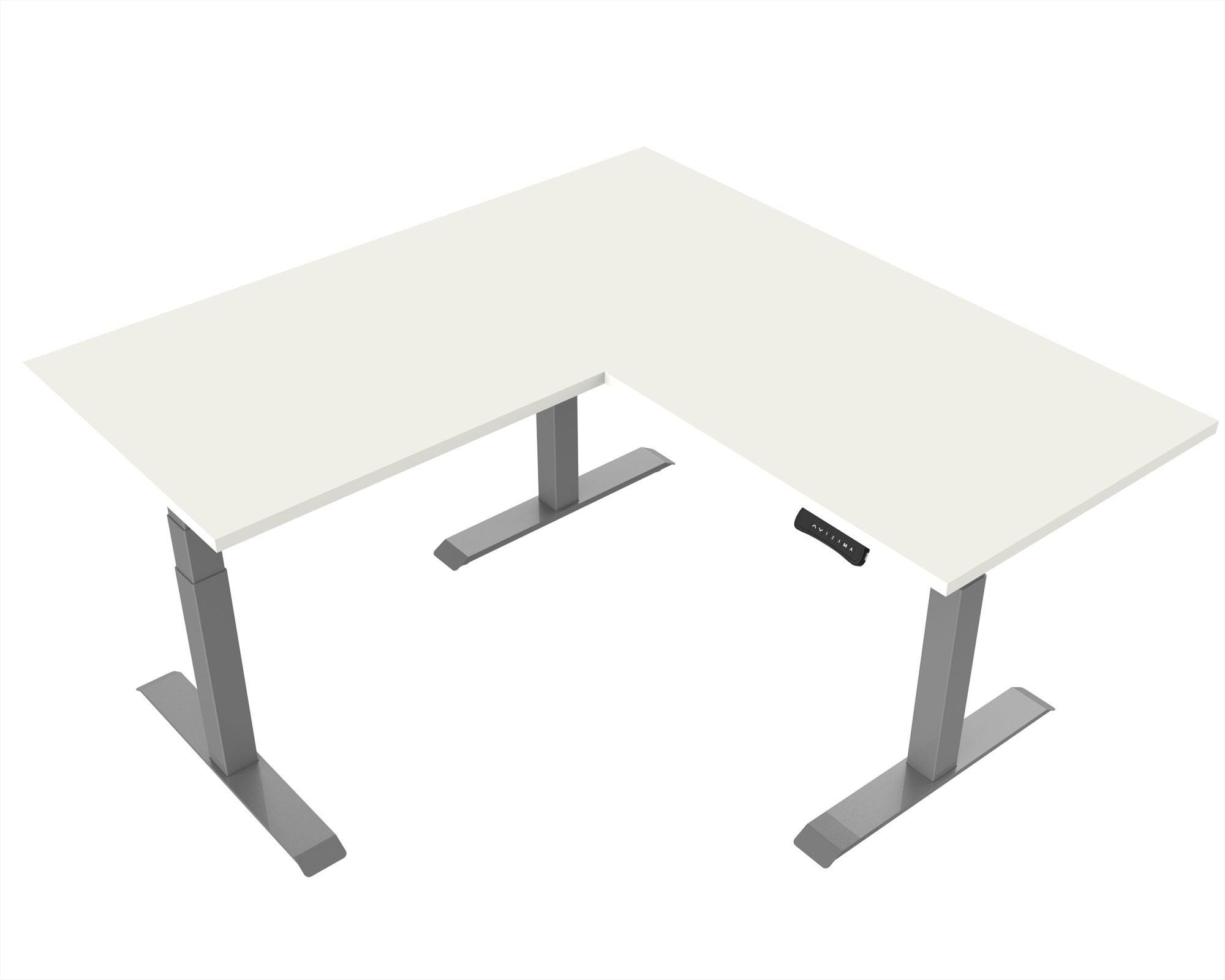 Elektrisch verstelbaar zit-sta bureau Tsherysh Hoek Gray & White 180 x 180 afbeelding