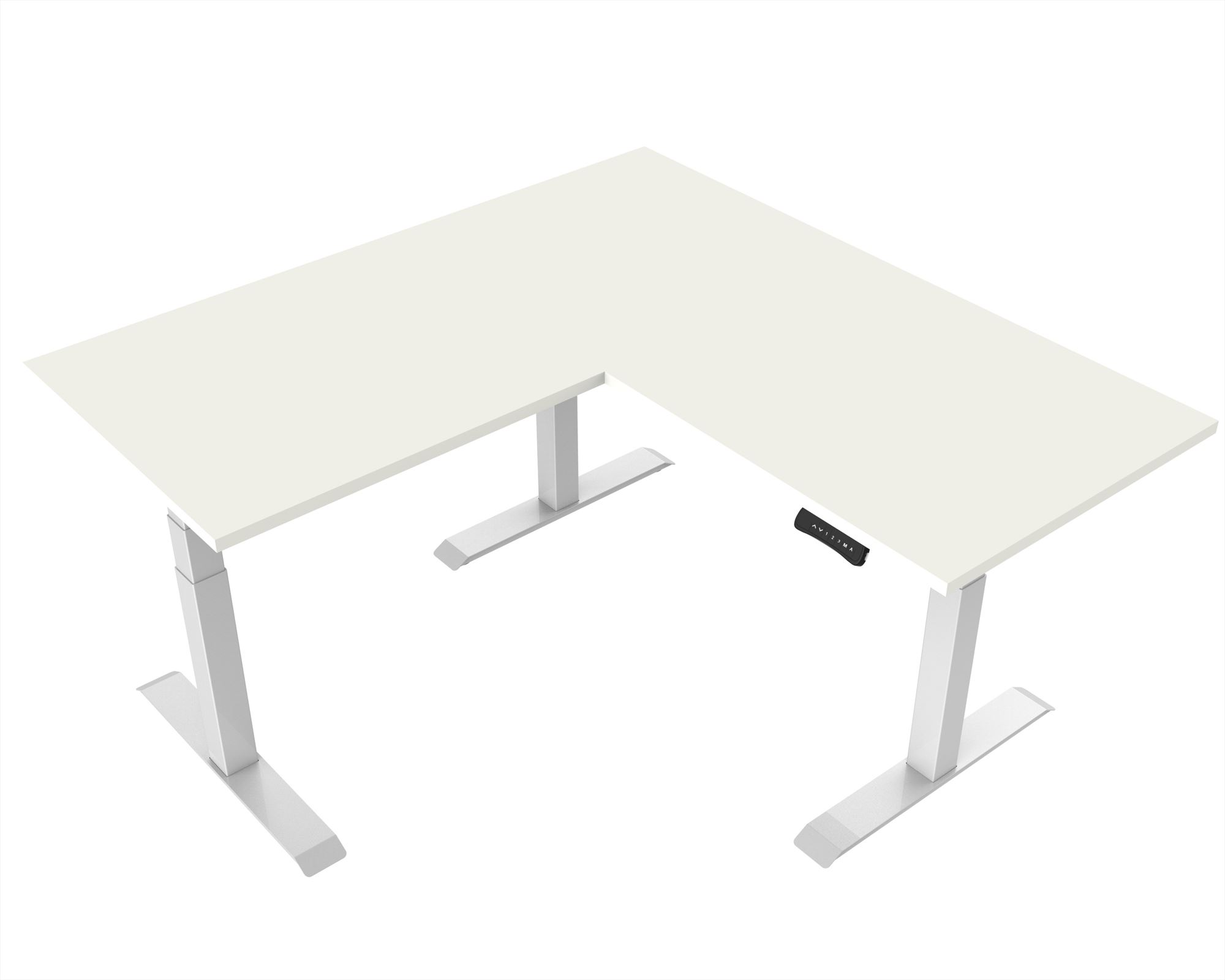 Elektrisch verstelbaar zit-sta bureau Tsherysh Hoek White 180 x 160 afbeelding