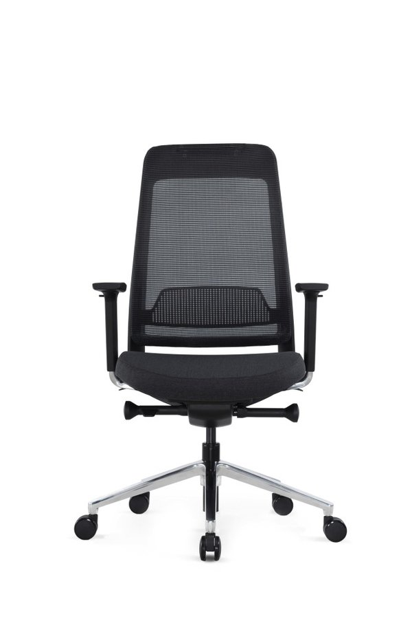 Bureaustoel OfficeSeat 100N, EN1335, zwart afbeelding