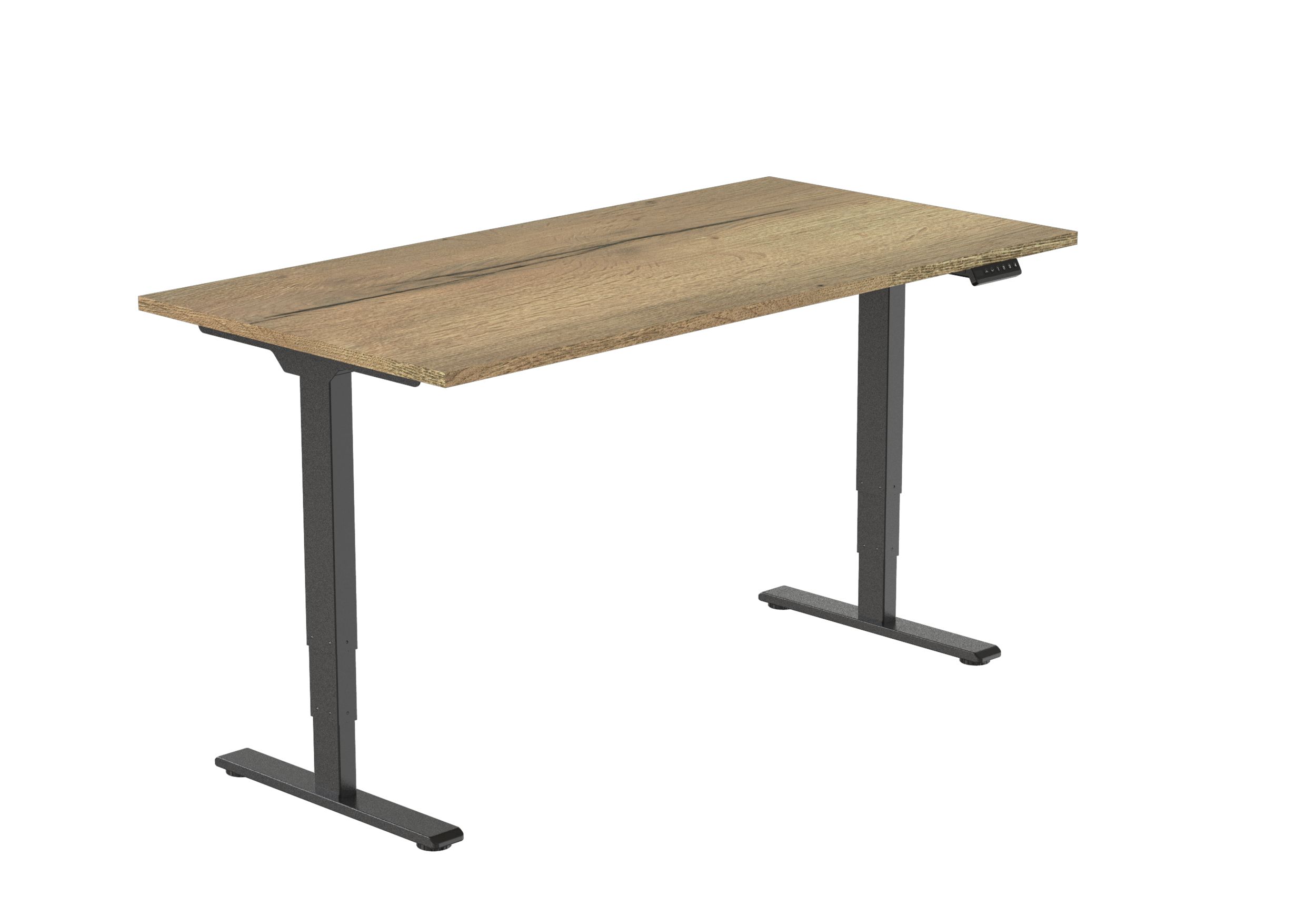 Elektrisch verstelbaar zit-sta bureau Tsherysh Economy Black Natural 140 x 80 afbeelding