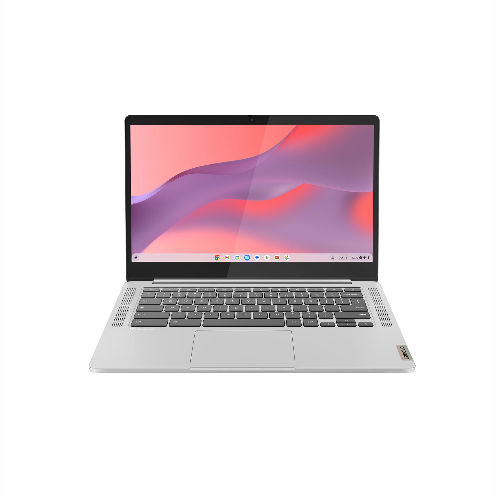 Lenovo IdeaPad Slim 3 Chrome MediaTek Kompanio 520 Chromebook 35,6 cm (14") Full HD 4 GB LPDDR4x-SDRAM 64 GB eMMC Wi-Fi 6 (802.11ax) ChromeOS Grijs afbeelding