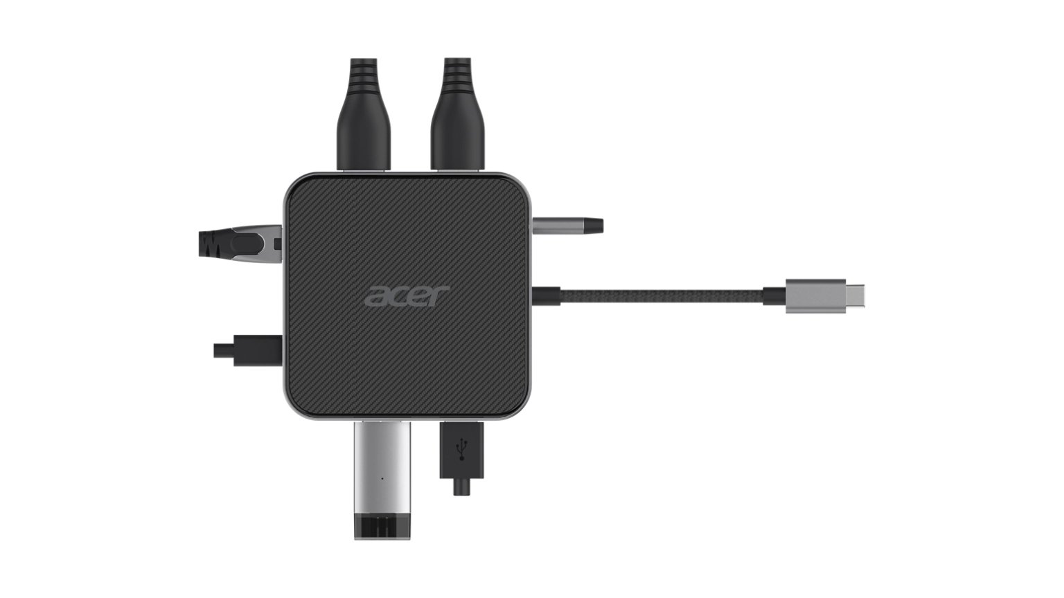 Acer HP.DSCAB.013 laptop dock&poortreplicator Bedraad USB 3.2 Gen 1 (3.1 Gen 1) Type-C Koolstof Zilver