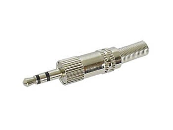 MANNELIJKE 3.5mm STEREO JACK - VERNIKKELD afbeelding