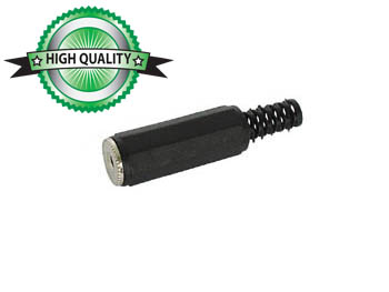 VROUWELIJKE 2.5mm STEREO JACK - PLASTIC ZWART afbeelding