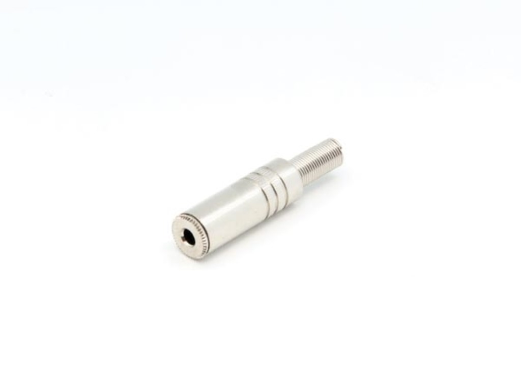 VROUWELIJKE 3.5mm STEREO JACK, VERZILVERD afbeelding
