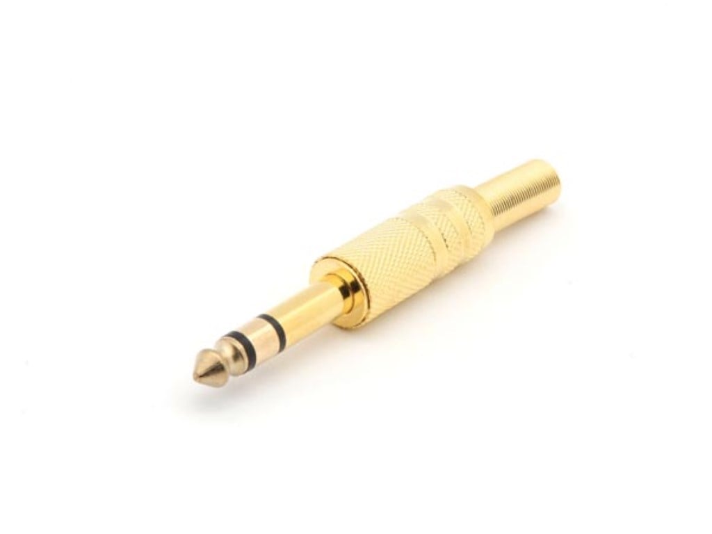 MANNELIJKE 6.35mm STEREO JACK - VERGULD afbeelding